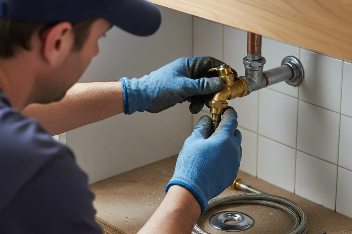 Shutoff valve and fitting work during Emergency Plumbing in Henderson